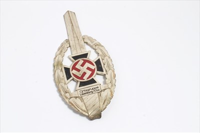 Lot 656 - Second World War Nazi N.S.K.O.V. Car mascot / flag pole top