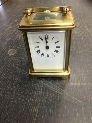 Lot 140 - French brass carriage clock