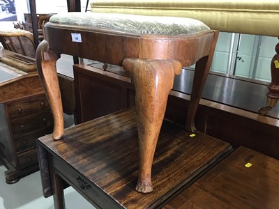 Lot 148 - 18th century walnut chair with back cut down