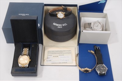 Lot 164 - Group various wristwatches including Raymond Weil, Tissot, Philip Mercier, Sekonda and Avia Olympic