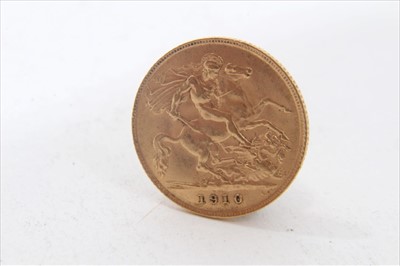 Lot 430 - G.B. - Edward VII gold half sovereign 1910 A.E.F.