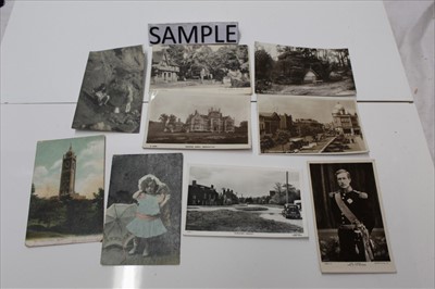 Lot 1143 - Postcards loose in box including GB topography, real photographic cards, early undivided backs, greetings, social history and foreign cards.