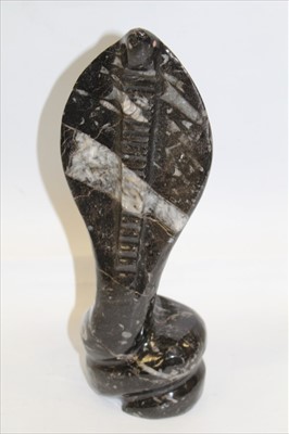 Lot 1932 - Carved stone model of a cobra