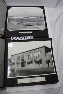 Lot 1147 - Photographs in albums and loose, construction sites, local buildings exteriors and interiors showing the modern designs.