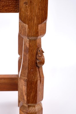 Lot 1245 - Mouseman oak stool