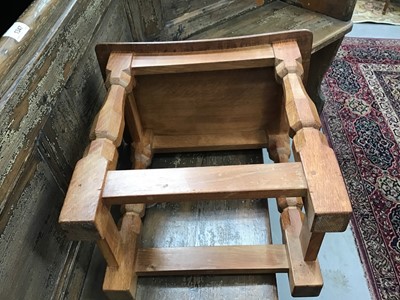 Lot 1245 - Mouseman oak stool