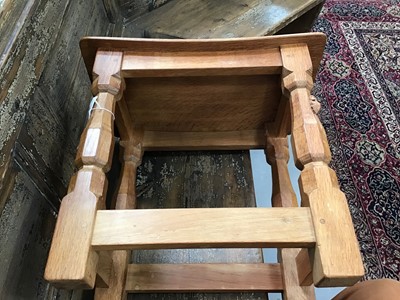 Lot 1245 - Mouseman oak stool