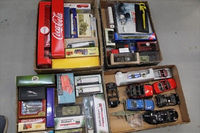 Lot 1439 - Diecast boxed and unboxed selection including Corgi, Golden Oldies, Coca Cola and others (4 boxes)