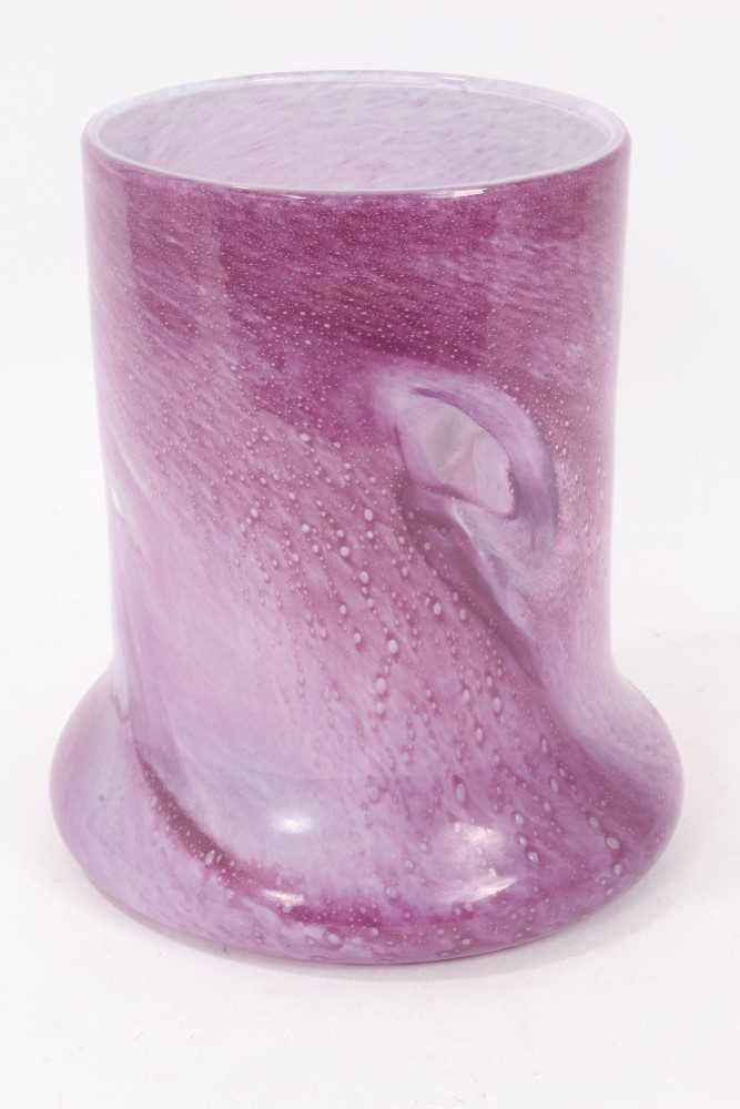 Lot 958 - Graystan purple art glass vase, signed