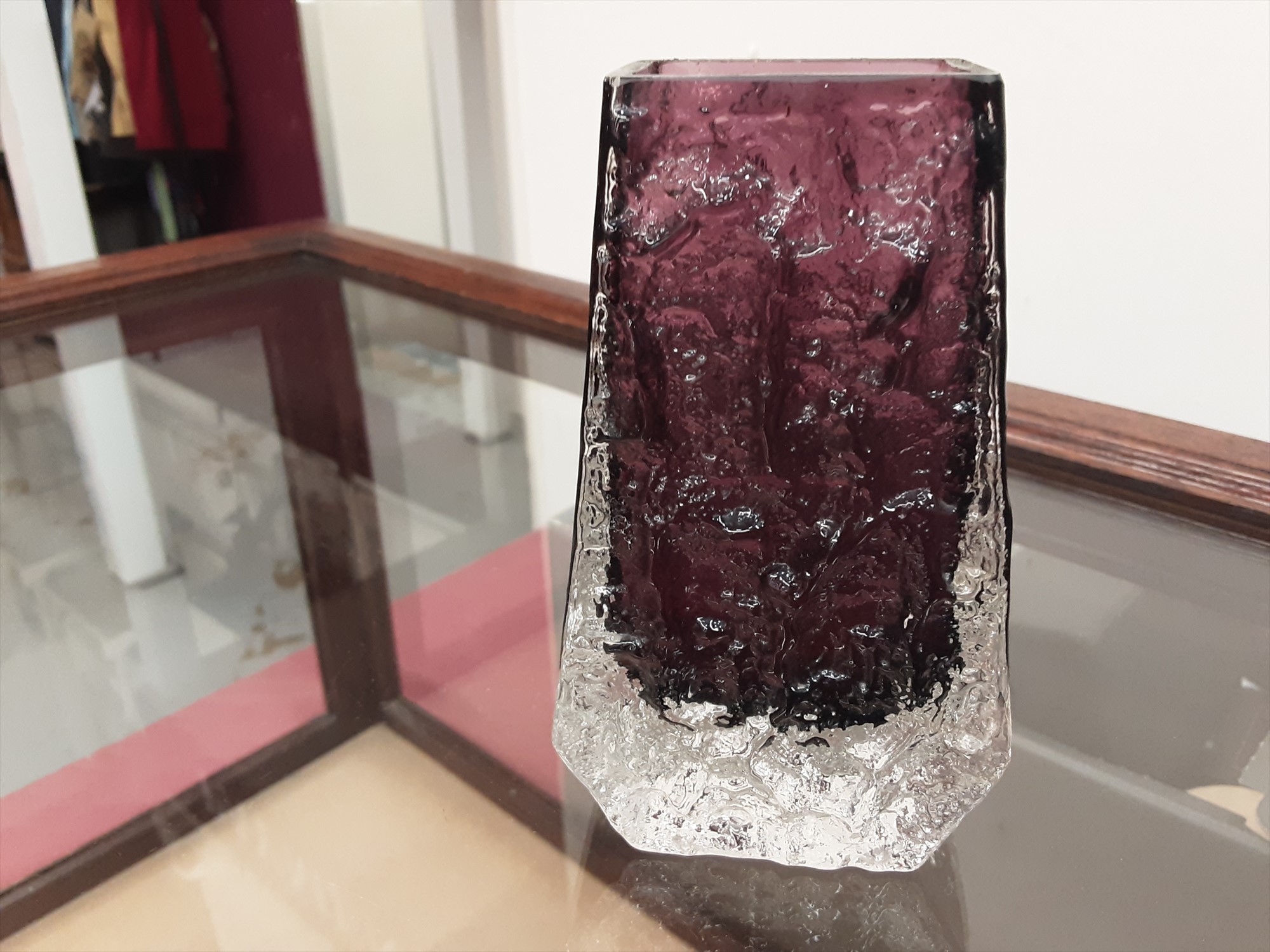 Lot 961 Whitefriars Aubergine coffin vase designed