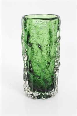 Lot 962 - Whitefriars Meadow green bark vase designed by Geoffrey Baxter