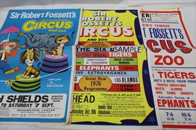 Lot 1172 - Group of ten Sir Robert Fossets circus posters