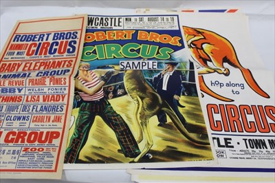 Lot 1171 - Group of Nine Roberts Brothers circus posters