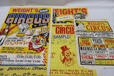 Lot 1169 - Group of six weights circus posters