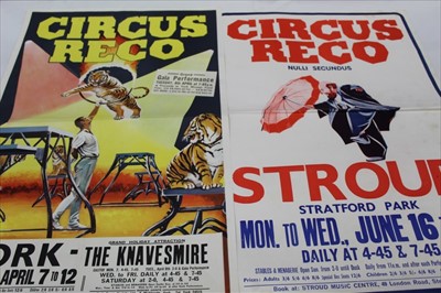 Lot 1167 - Two 1960s circus Reco posters