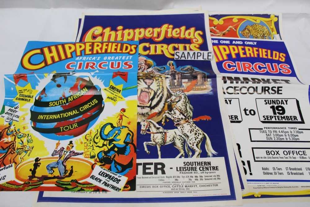 Lot 1165 - Group of Five Chipperfields circus posters