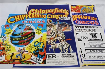 Lot 1165 - Group of Five Chipperfields circus posters