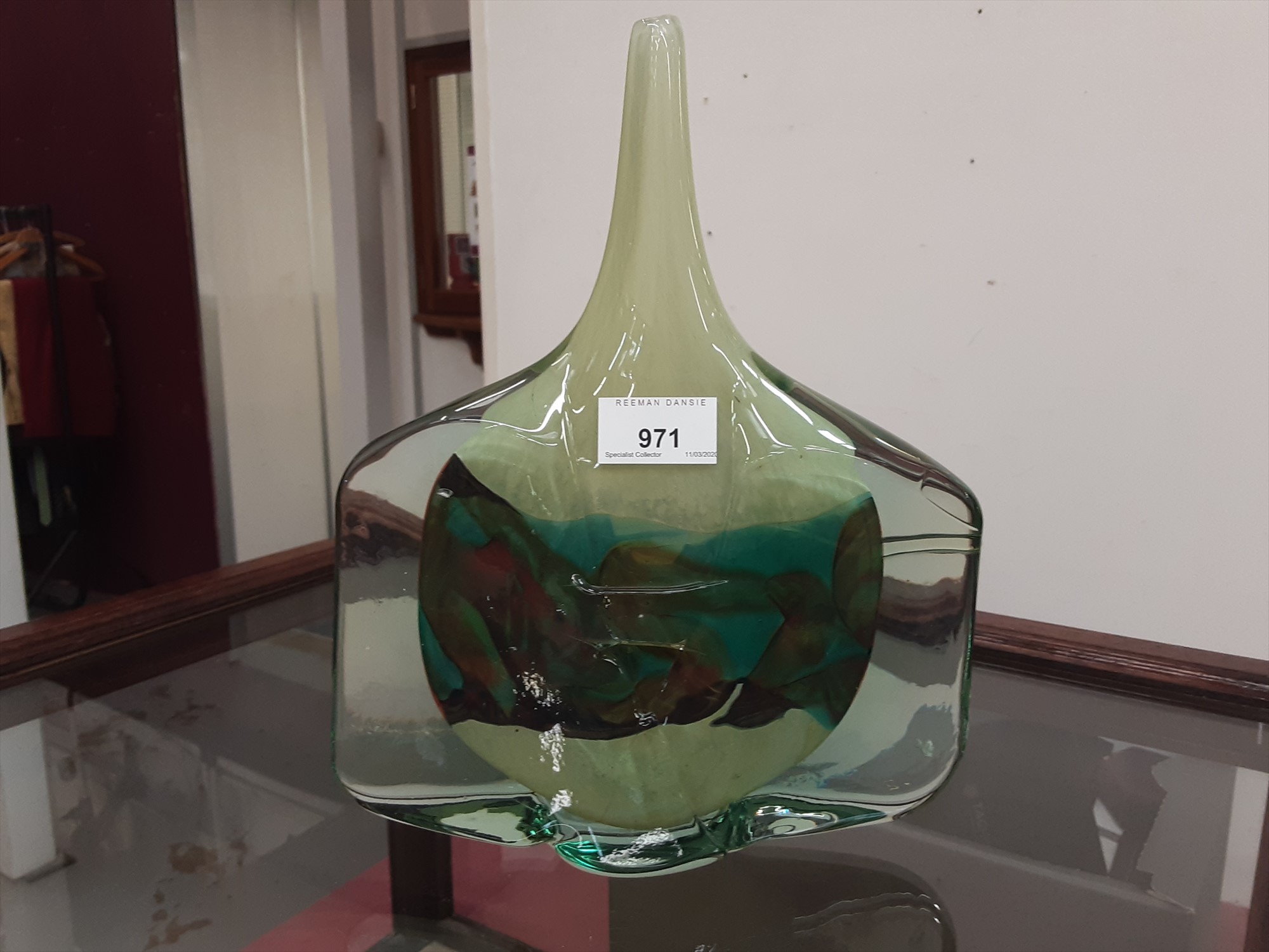 Lot 971 Large Mdina axe head vase