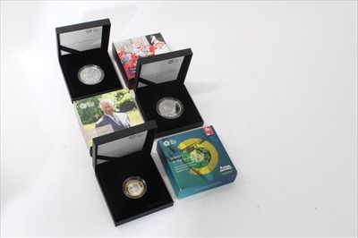 Lot 424 - G.B. - The Royal Mint mixed silver proofs to include £5 coins 'The 70th birthday of HRH The Prince of Wales' 2018, 'Four Generations of Royalty' 2018 and £2 piedfort 'RAF centenary Spitfire' 2018 (...