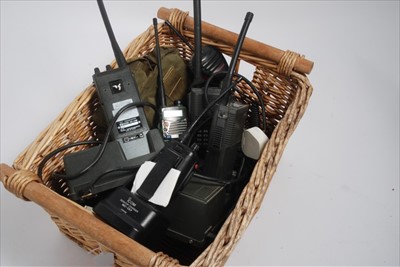 Lot 688 - Large collection of communication equipment to include CB radio Ariels, walkie talkies and various receivers (military and civilian)