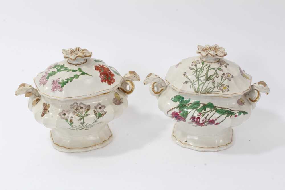 Lot 91 - Pair 19th century sauce tureens and covers