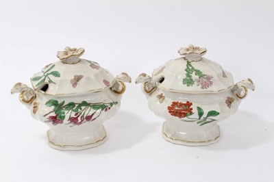 Lot 91 - Pair 19th century sauce tureens and covers