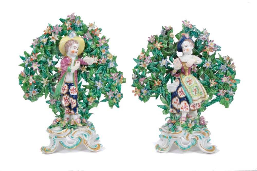 Lot 84 - Pair Bow figures of new Dancers circa 1765
