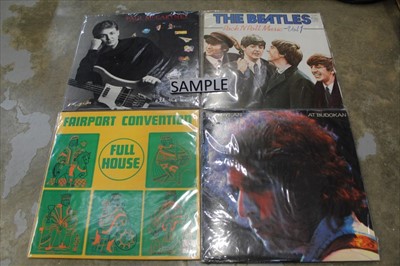 Lot 1769 - Group of 55 LP records to include Fairport Convention, Rory Gallagher, Rolling Stones and Rainbow (1 box)