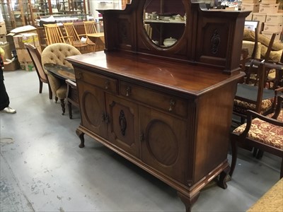 Lot 860 - 1920s mahogany mirror back sideboard