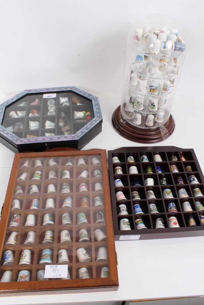 Lot 983 - Selection of porcelain thimbles housed in