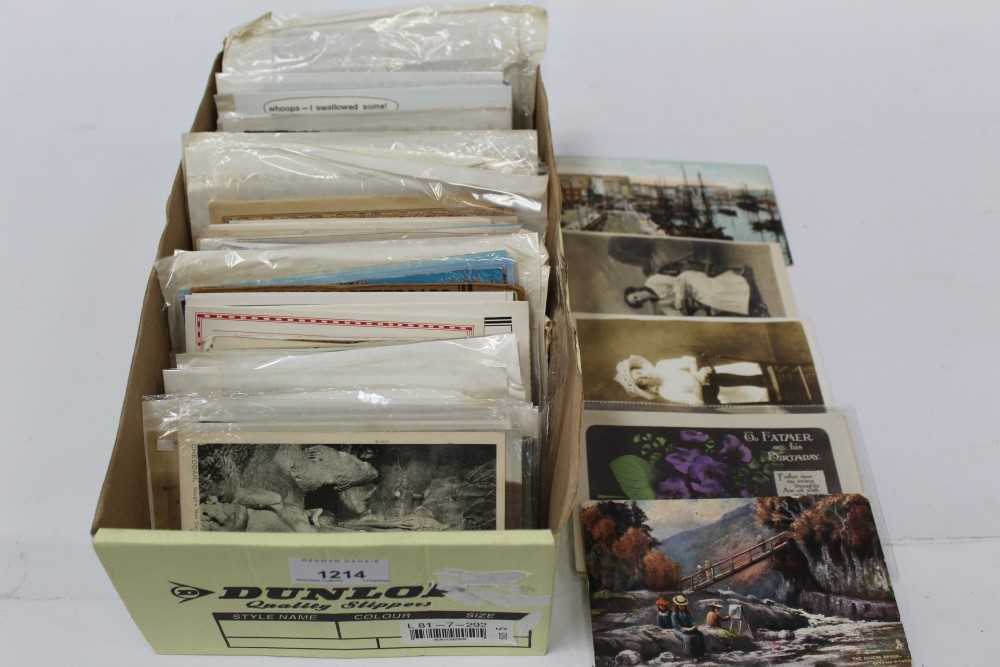 Lot 1214 - Postcards selection in shoebox, most subjects represented (approx 300)