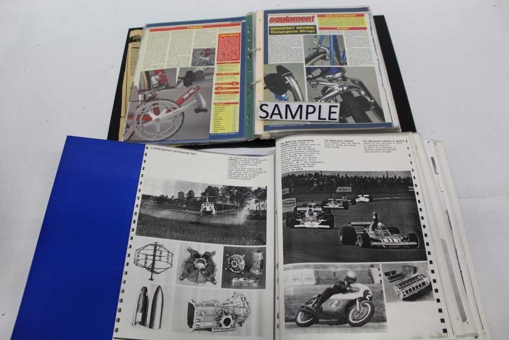Lot 60 - Two folders of cycle ephemera to include parts catalogues and brochures