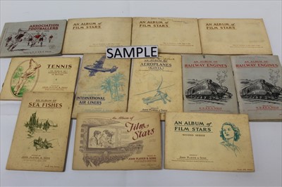 Lot 1187 - Cigarette cards selection in albums & loose including Players & Wills large cards, sporting, cinema stars, Kensitas Silks