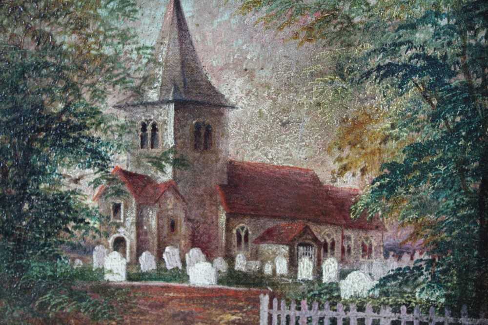 Lot 131 - English School, early 20th century - Great Wilkening Church