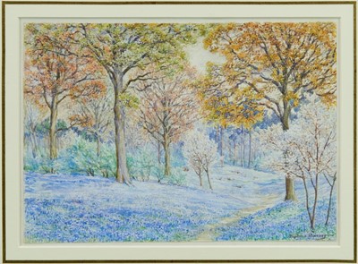 Lot 920 - Beatrice Parsons - watercolour bluebell wood