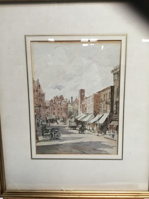 Lot 33 - Amy Joseph (1876-1961) watercolour - London street scene