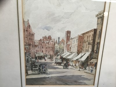 Lot 13 - Amy Joseph (1876-1961) watercolour - London street scene
