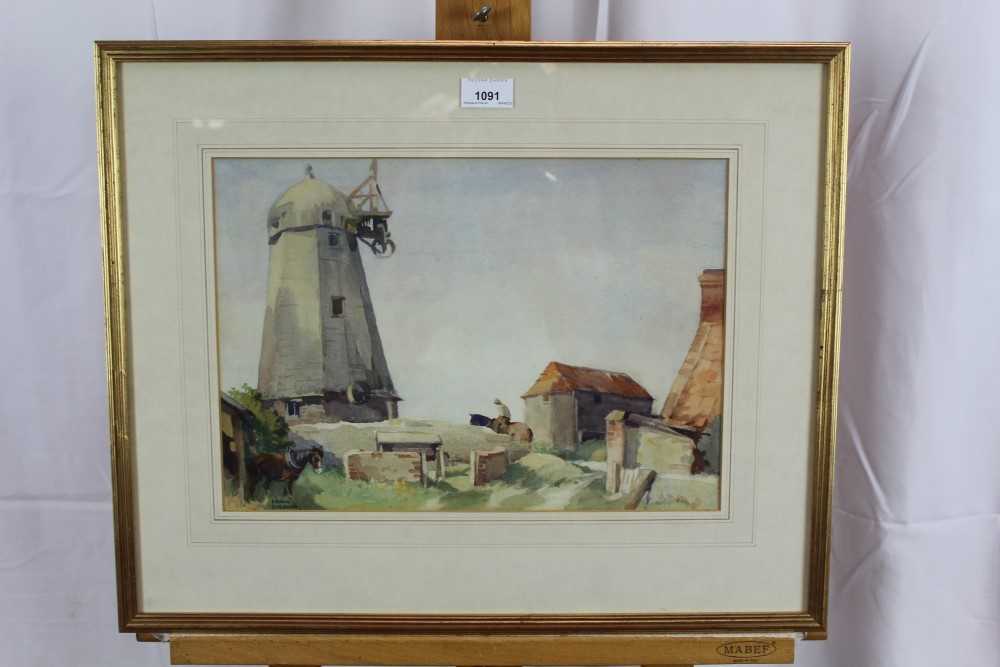 Lot 1091 - Frank Sherwin - watercolour - Dalham