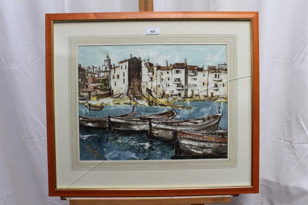 Lot 932 - Bernard Dufour - St Tropez, mixed media