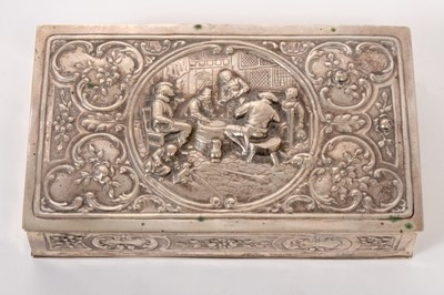 Lot 260 - German silver cigarette box