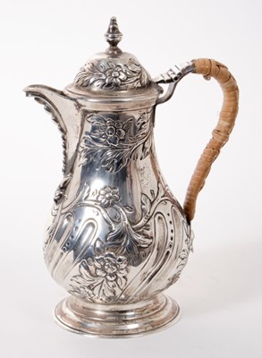 Lot 262 - Late Victorian silver hot water jug