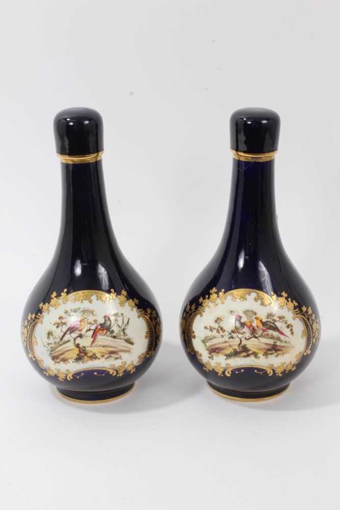 Lot 67 - Pair of Derby bottle shaped vases and stoppers circa 1825
