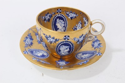 Lot 90 - Coalport miniature teacup and saucer circa 1890