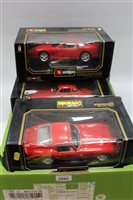 Lot 2842 - Burago - selection of boxed 1:18 models -...