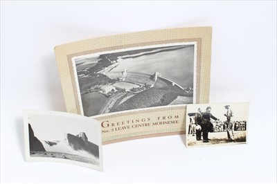 Lot 697 - Three Second World War period photographs depicting the Mohne Dam following the Dambusters Raid, another of the Dam and one depicting General Douglas MacArthur and General Tomoyuki Yamashita