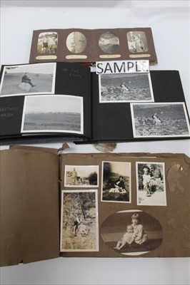 Lot 1197 - Box of family photographs in albums 1920s-40s period plus some loose..