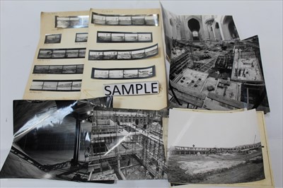 Lot 1200 - Photograph accumulation including sports, schools, construction sites, railway etc plus some postcards.