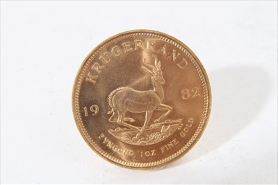 Lot 448 - South Africa - gold 1oz Krugerrand 1982 (1 coin)