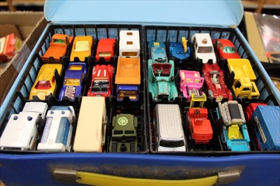 Lot 1440 - Two Matchbox carry cases containing 1:75 scale models (2 cases)