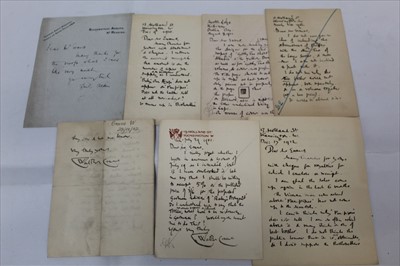 Lot 1207 - Autographs Walter Crane 1845-1915 British Author and Illustrator. Six hand written letters signed Walter Crane 1901-10 period.  Plus a Cecil Aldin letter signed.